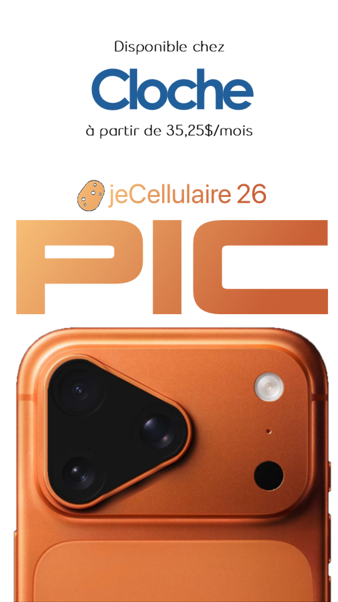 Put jeCellulaire 26 PIC (Cloche REM Blanc)